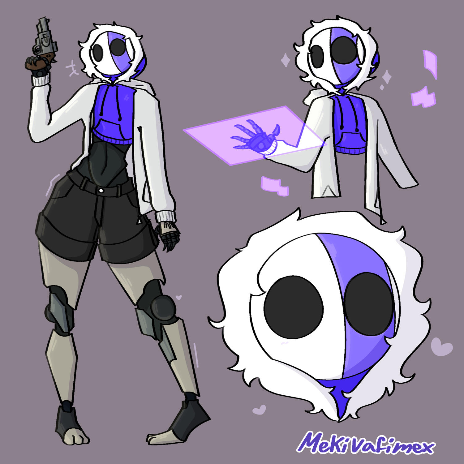 Got commissioned to do more of an electronic robot-y character! had fun with it, very new experience, hope y'all like it!
