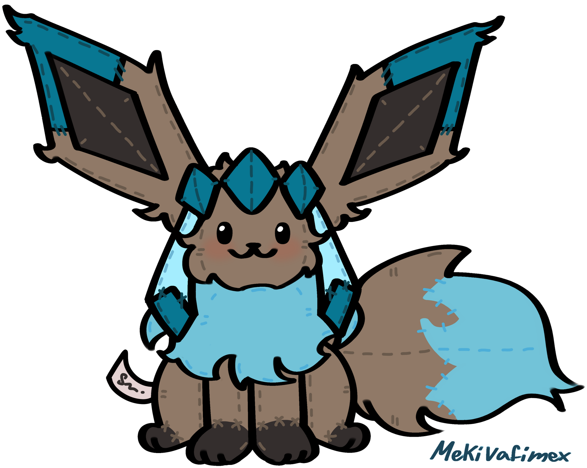 Plushie drawing of Skadivee